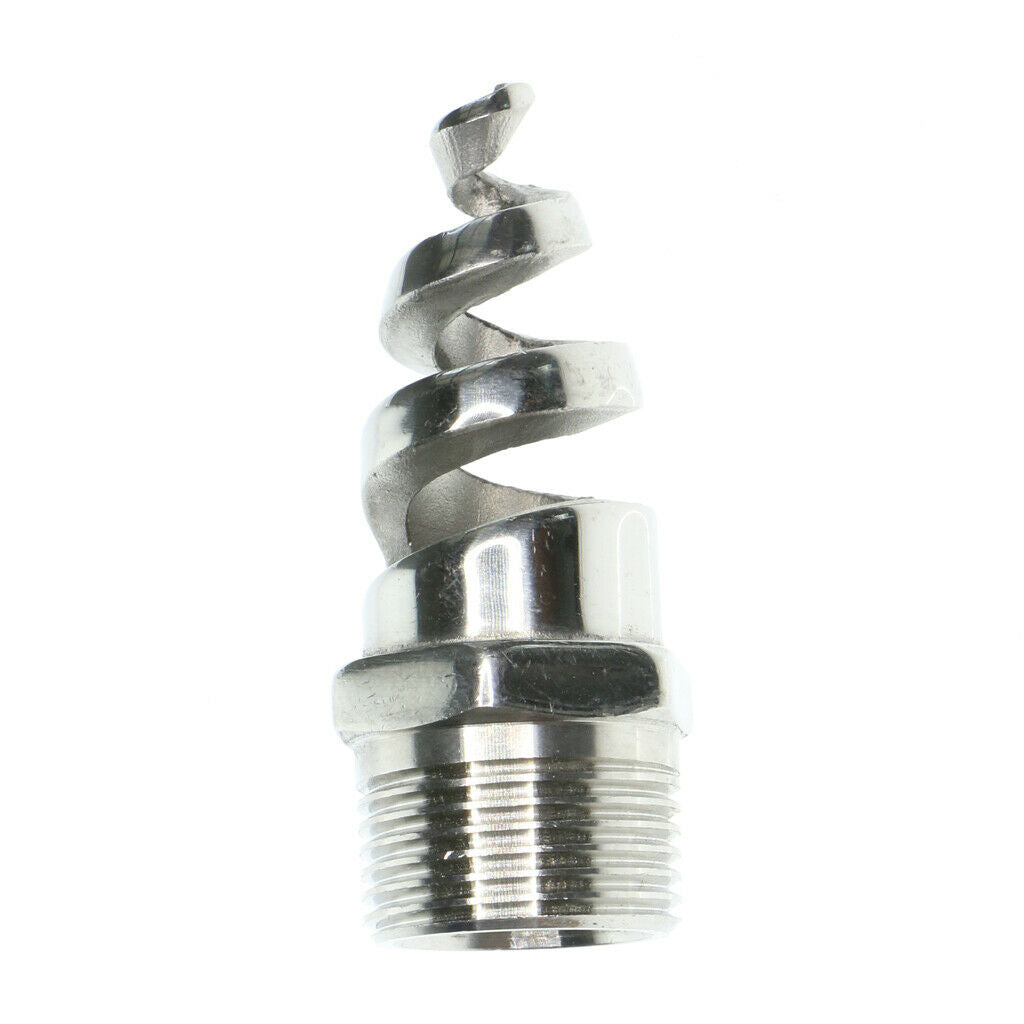 Stainless Steel Spiral Cone Spray Water Nozzle Sprinkler Heads 0.25inch