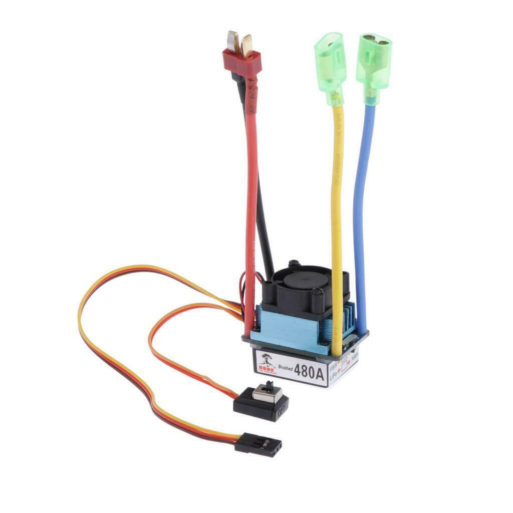 2x 480A Waterproof Brushed ESC Regler for 540 550 775 Motor Accessories