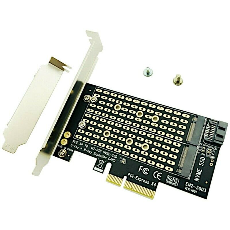 1X(Pcie To M2/M.2 Adapter M.2 Ngff To Desktop Pcie X4 X8 X16 Nvme Sata Dual 9G9)