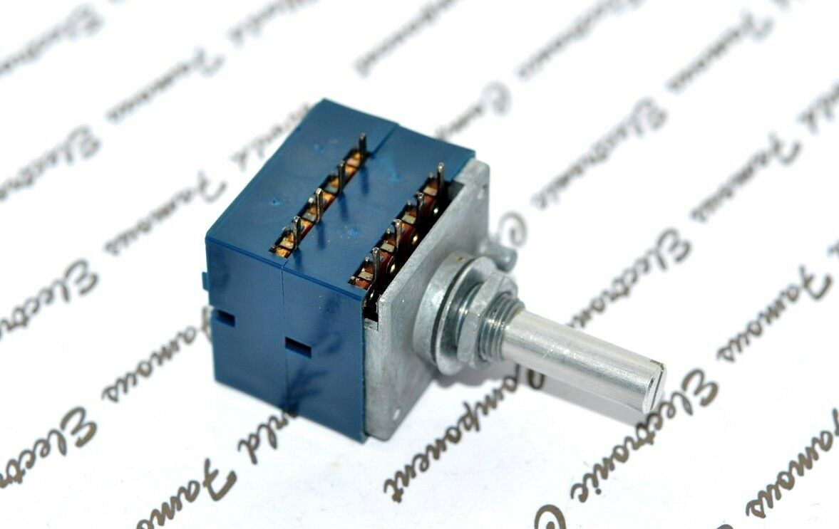 1pcs- ALPS RK27 500KA 500K Volume Dual Potentiometer Round - JAPAN RK27112A00A40