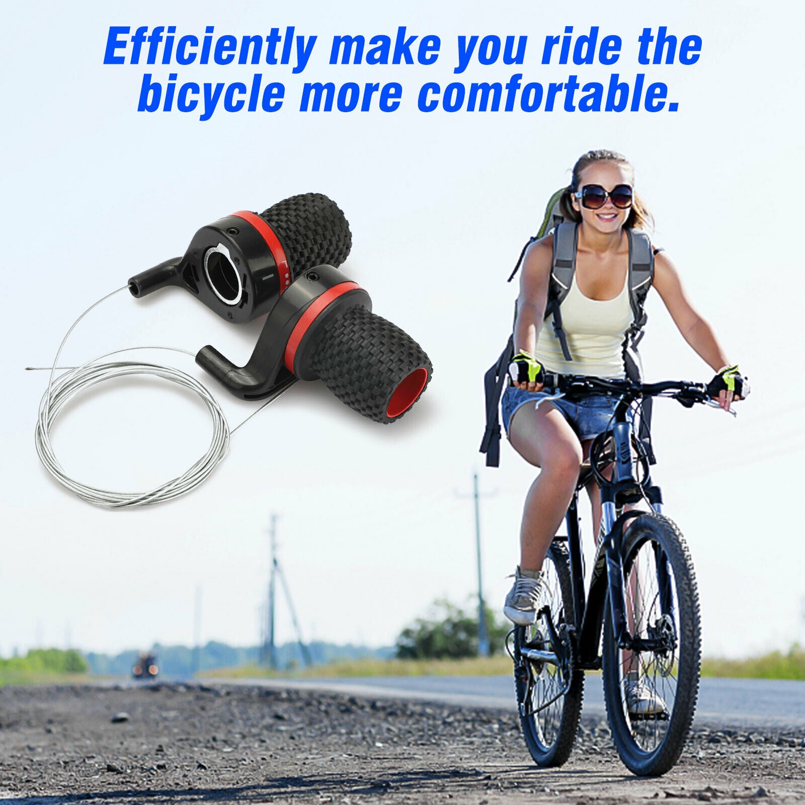 Bicycle Shift Levers Handle Bike Speed Handlebar Shifter  Twist Grip Gear Cycle