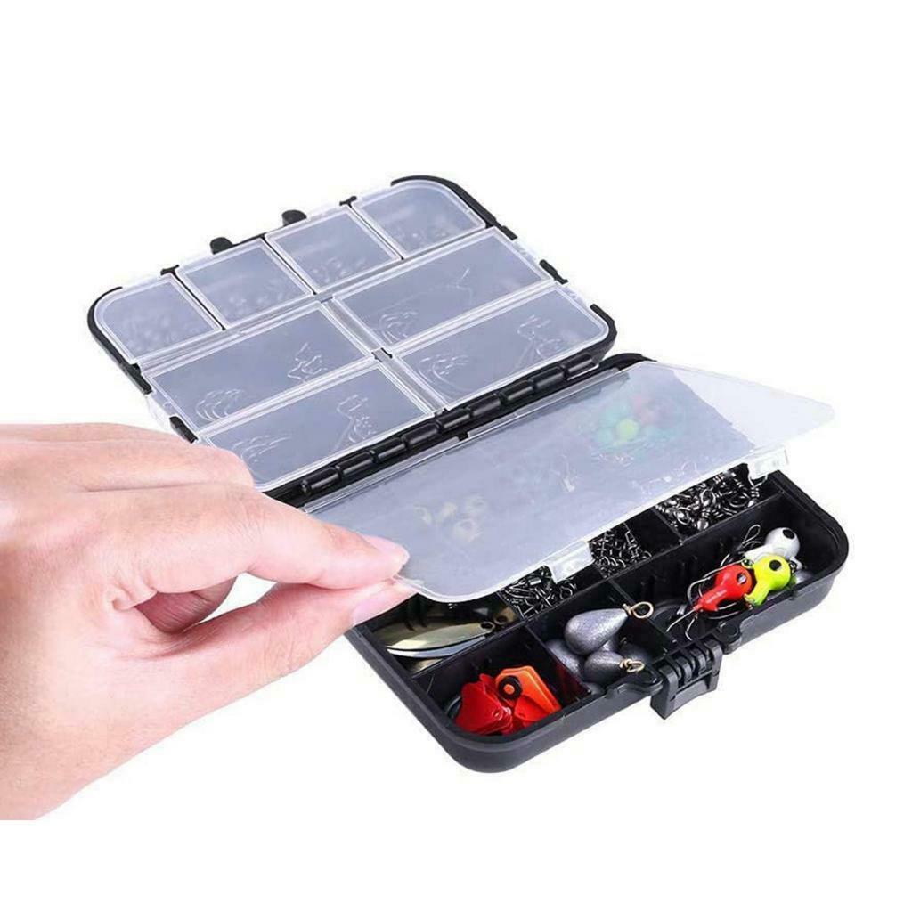 160/187pcs Set Fishing Accessories Tackle Kit with Fishing Hooks, Weights, Etc -