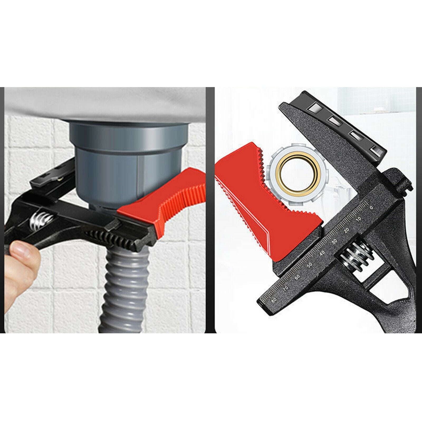 Faucet Install Pipe Wrench 24 in 1 Aluminum Alloy Spanner Basin Wrench