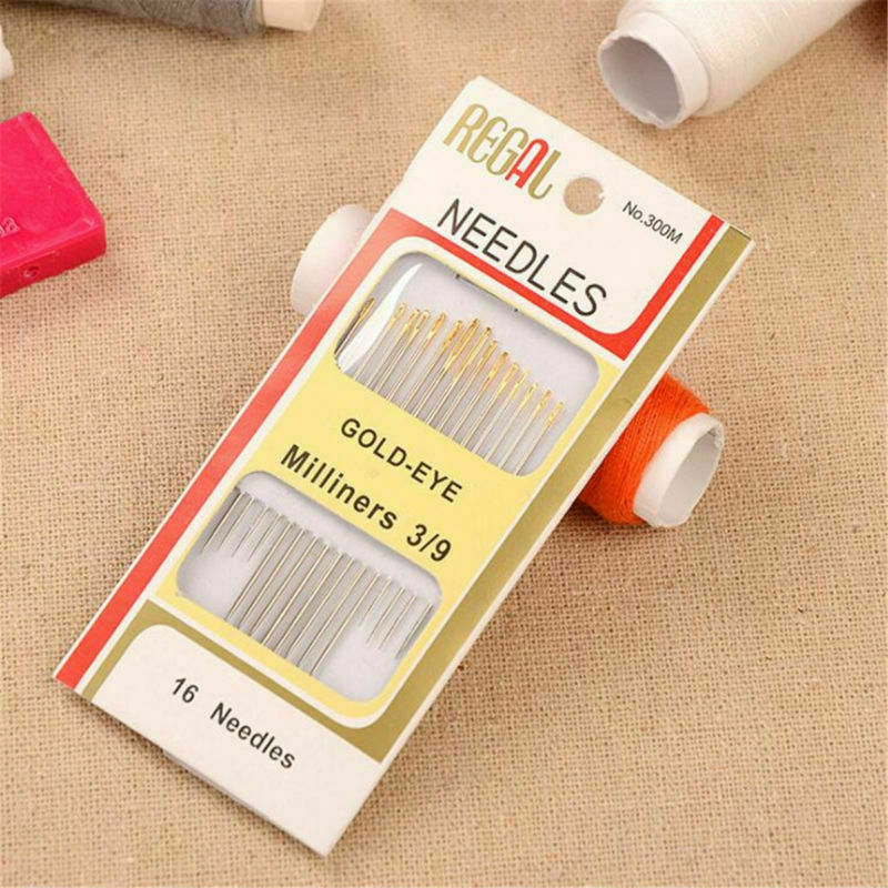 64pcs/ 4Packs Large Eye Thick Sewing up Needle Embroidery Mending Quilt Hand