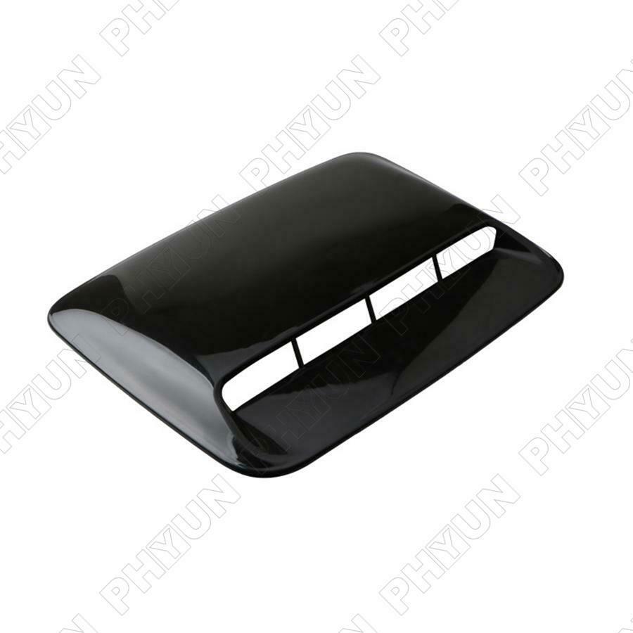 1x Glossy Black Car Air Flow Intake Hood Scoop Vent Bonnet Decor Cover Universal