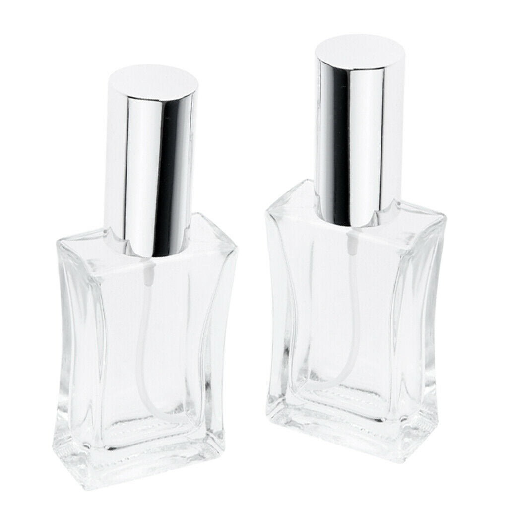 2Pcs Refillable Empty Perfume Pump Spray Bottle Easy to Fill Scent Aftershave