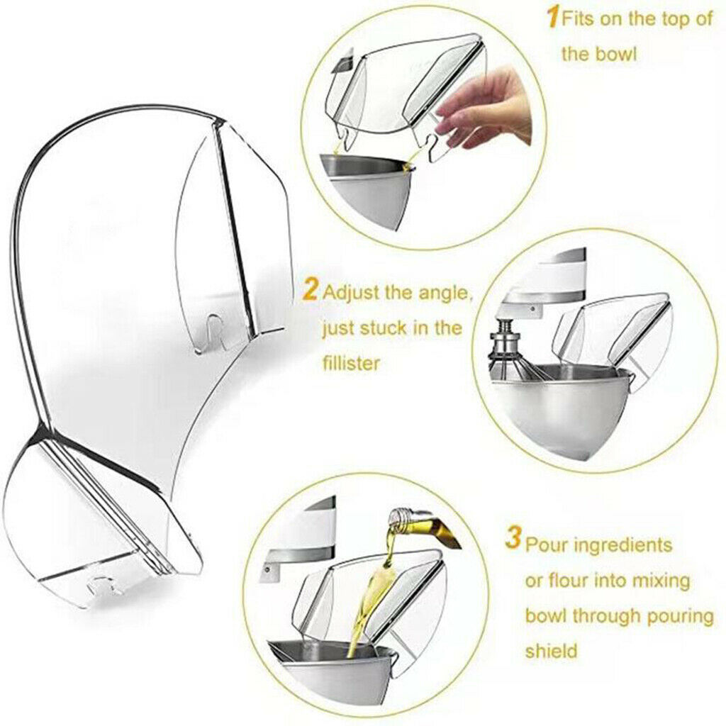 Bowl Pouring Shield Tilt Head For   Stand Mixer Attachment