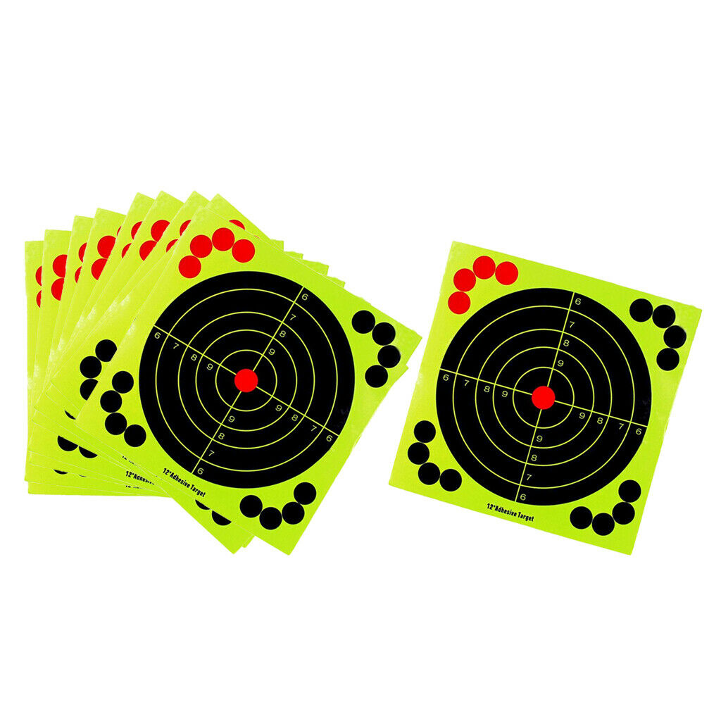 Lots 20 Shooting Targets Gun Range Paster 8/12inch Target Paper Sheets