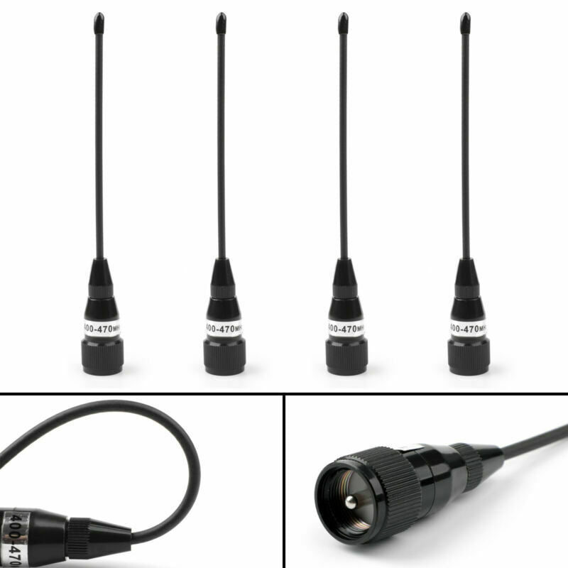 4PCS 10W Uhf 400-470MHz Car Radio Short Rubber Antenna PL259 Male Connector  UA