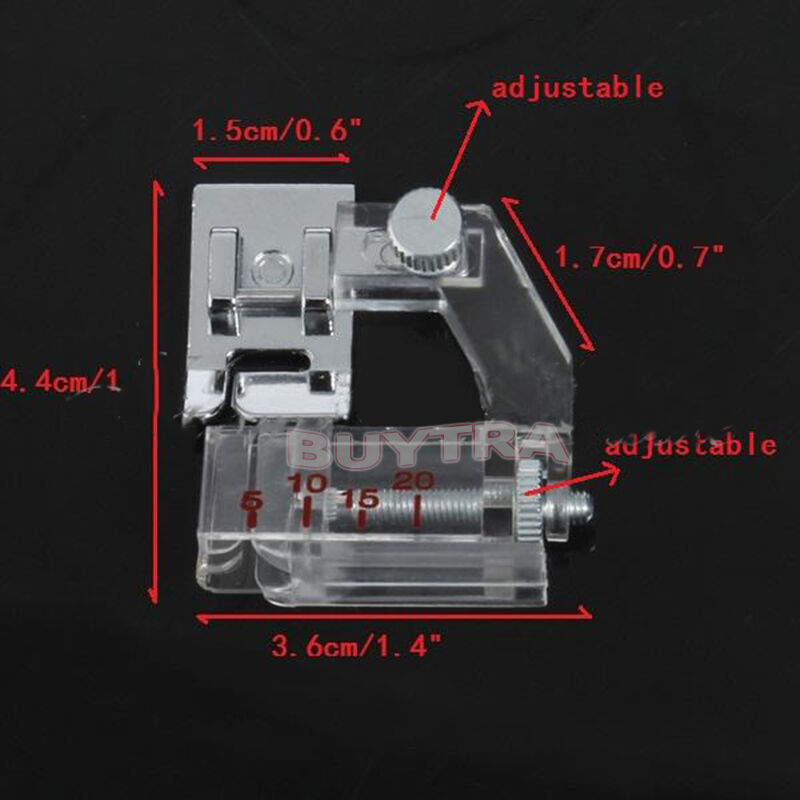 Snap-on Adjustable Bias Binder Foot For Brother Singer Janome Sewing Machine WB