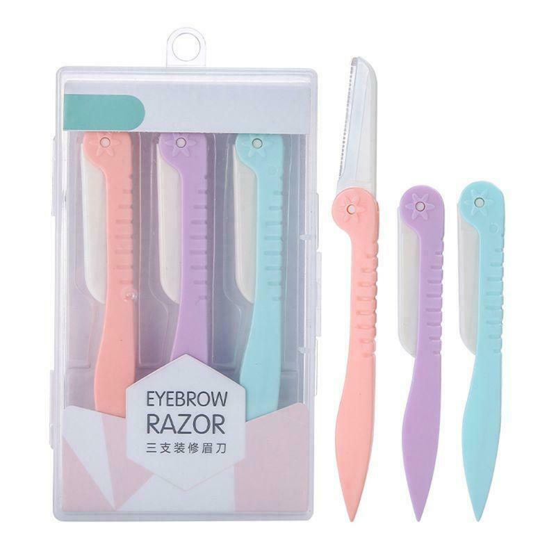 3pcs eyebrow razor shaper for cutting and precisely shaping facial hair trimmer