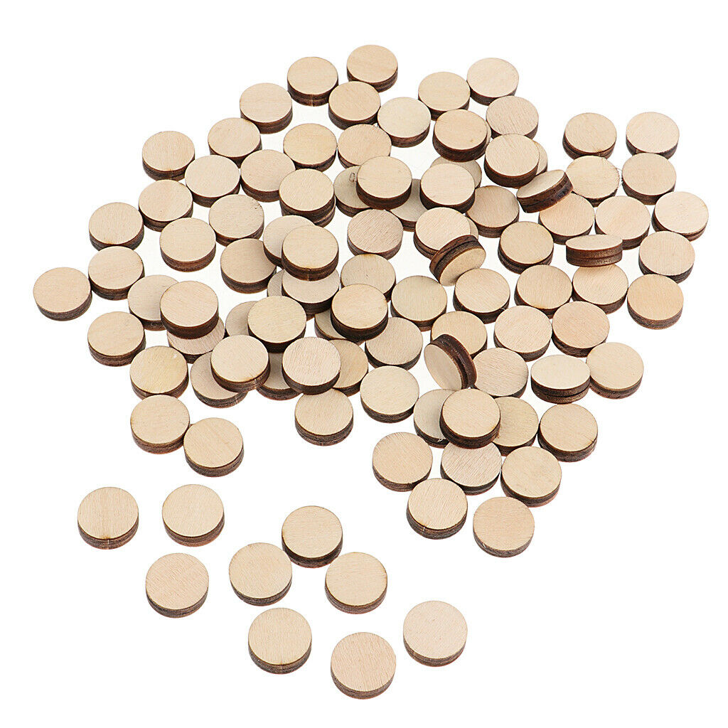 100 Pieces Blank Wooden Round Slice Washers for DIY Painting Drawing