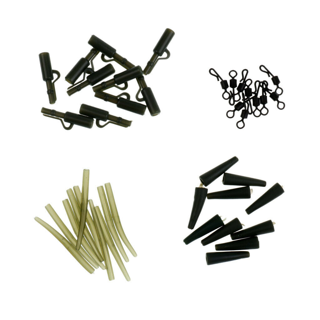 40pcs Carp Fishing Tackle Clips Quick Change Swivels Anti- Tube