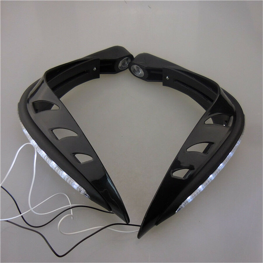 ABS Yellow Indicate LED Light Motorcycle ATV Handlebar Hand Protector Hand Guard