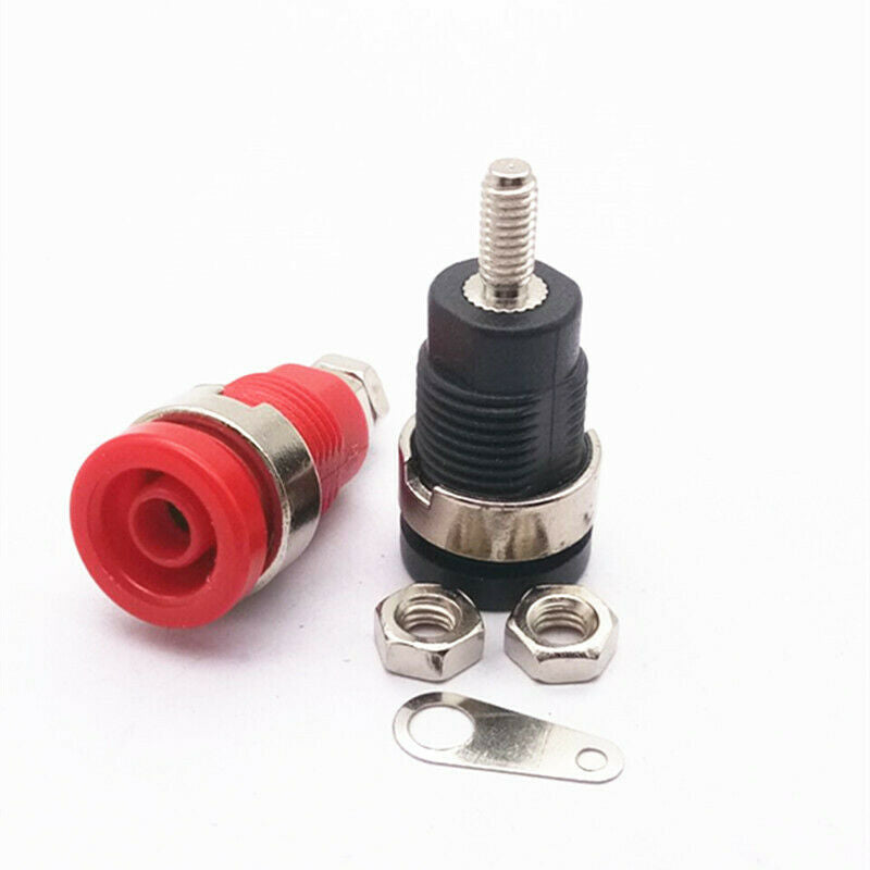 10Pcs Multimeter Banana Jack Test Probe Binding Posts 4 Mm Banana Jack Nuts