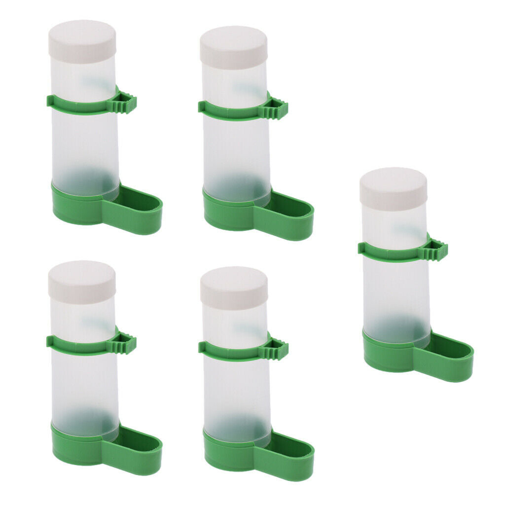 5PCS Bird Feeder Cage Hanging Dish Feeder Food Dispenser Drinker Supplies
