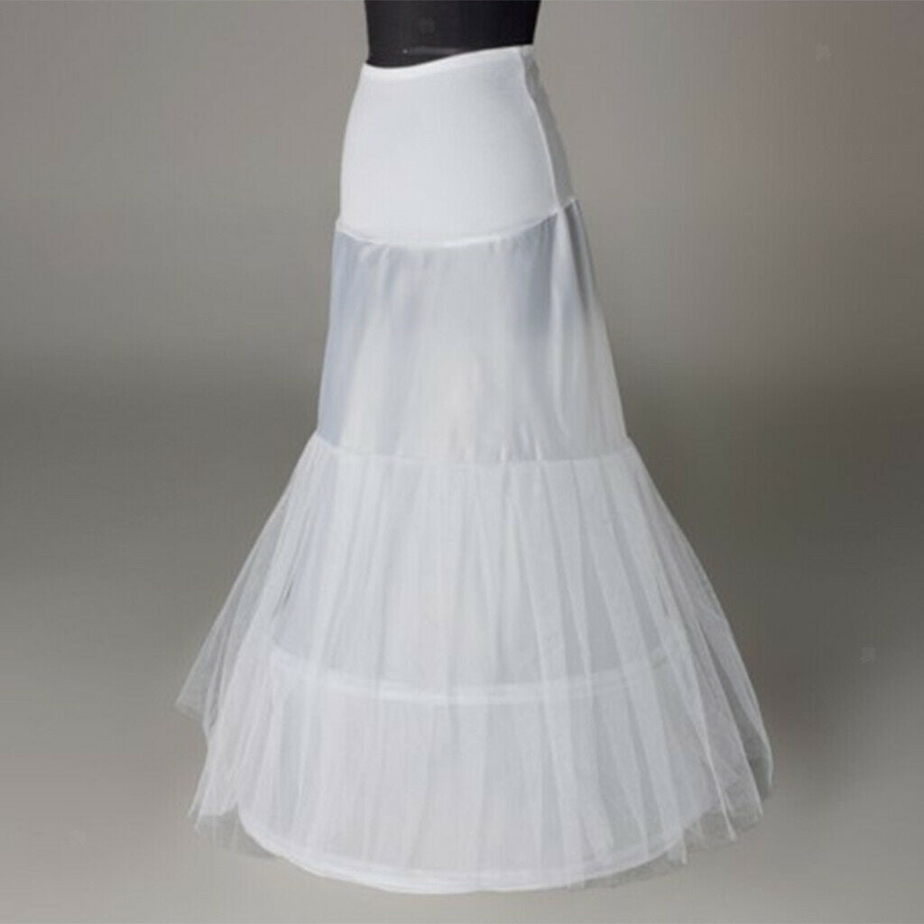 Bridal Underskirt Wedding Fishtail Petticoat Prom Dress Crinoline