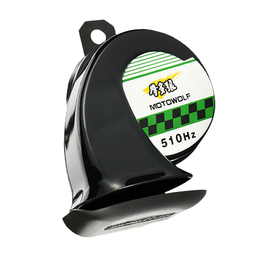 110dB 510HZ Snail Horn Universal for 12V Motorcycle Motorbike Car - Black