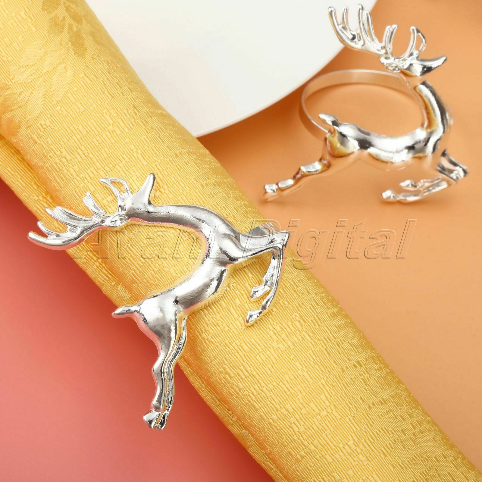 Party Decoration Deer Style Napkin Ring Wedding Table Serviette Holder Buckle 6X
