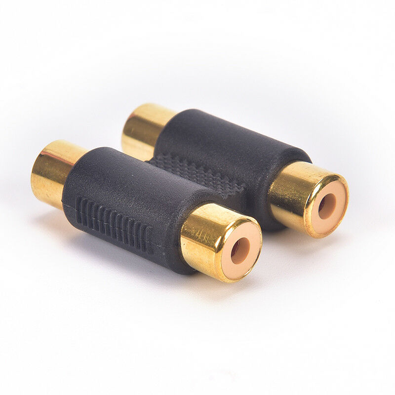 Double 2 x RCA Phono Coupler Female to Female Audio Video Connector Adaptor D GR
