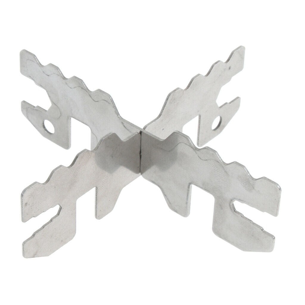 Portable Outdoor Camping Mini Alcohol Stove Cross Stand Rack Stainless Steel-