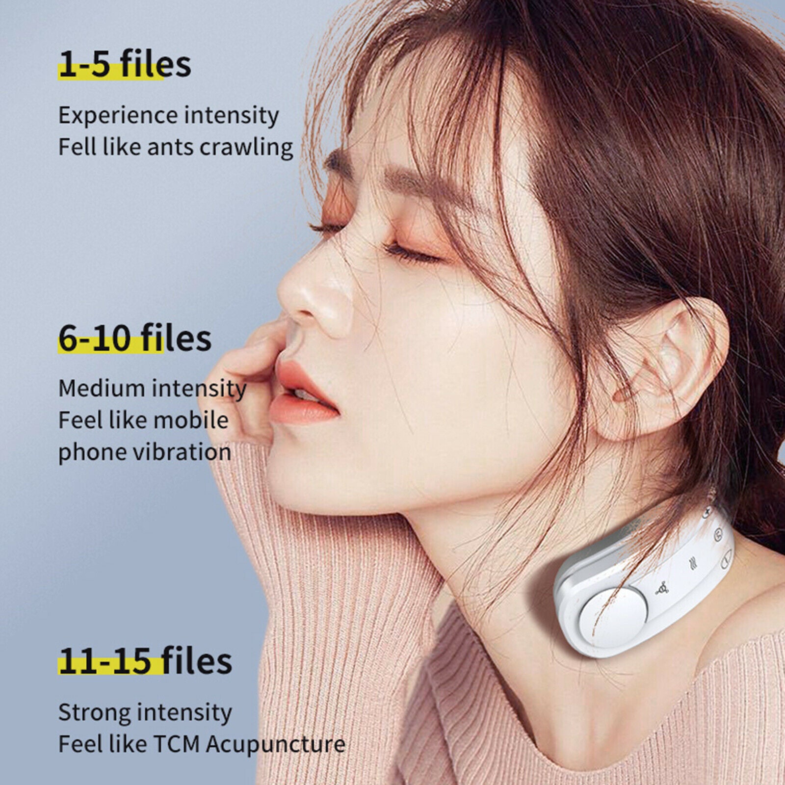 Neck Fan Cooling Heater Heating Massager for Muscle Relax Air Conditioner