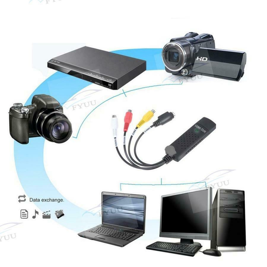 New USB 2.0 Audio TV Video VHS to PC DVD VCR Converter Easy Capture Card Adapter