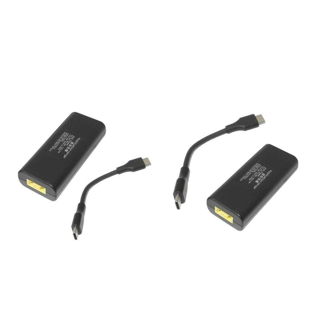 2x USB Female to USB Type C Jack Connector for Asus Laptop Charger 65W
