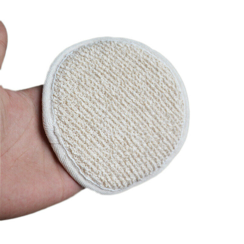 3PCS Natural Linen Body Scrubber Exfoliator Skin Brush for Bath Shower Spa UK