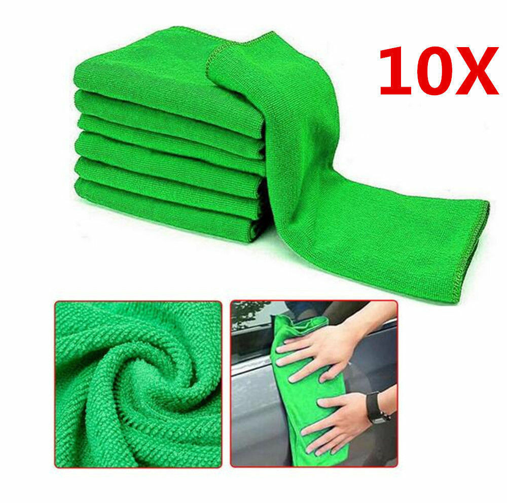 10x Car Wash Microfiber Towel Cleaning Drying Cloth Hemming Super Absorbent