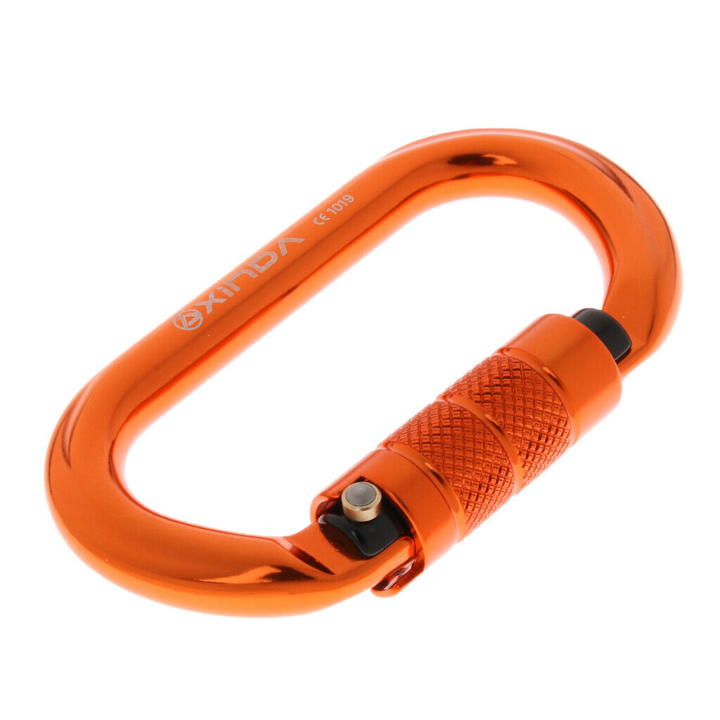 2Pcs Carabiner Climbing Safety Aluminum Hook Lock Buckle Rings Climbing