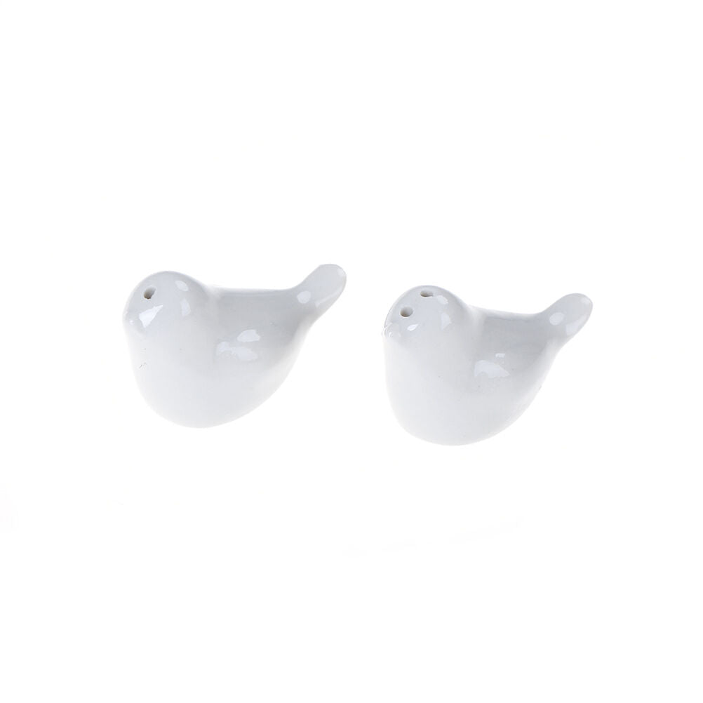 2x Ceramic Love Birds Salt & Pepper Shakers Wedding Bridal Shower Party B.l8