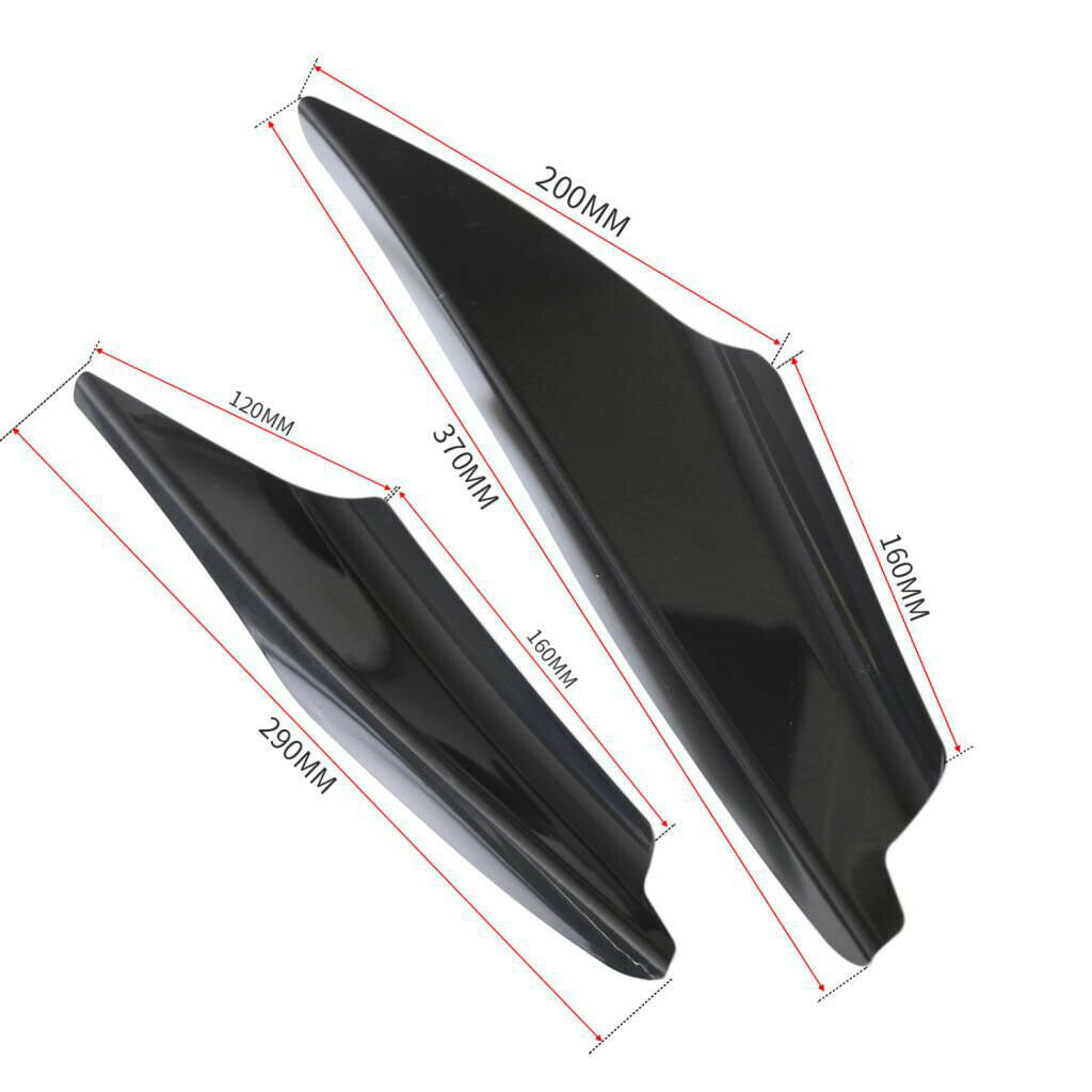 4pcs/Set Universal Carbon Fiber Front Bumper Body Spoiler Canards Splitter Fins