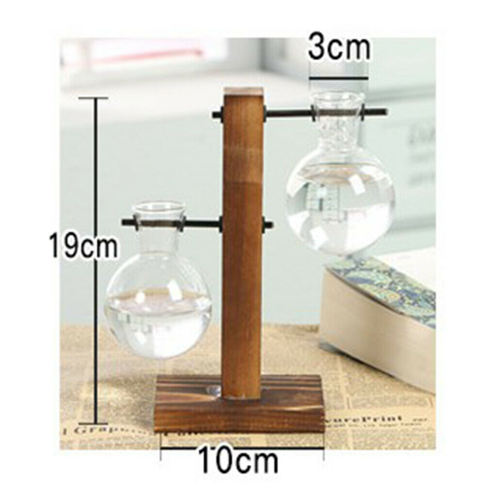 4X Clear Test Tube Vase Hydroponic Pot Soilless Culture Home Desktop Decor
