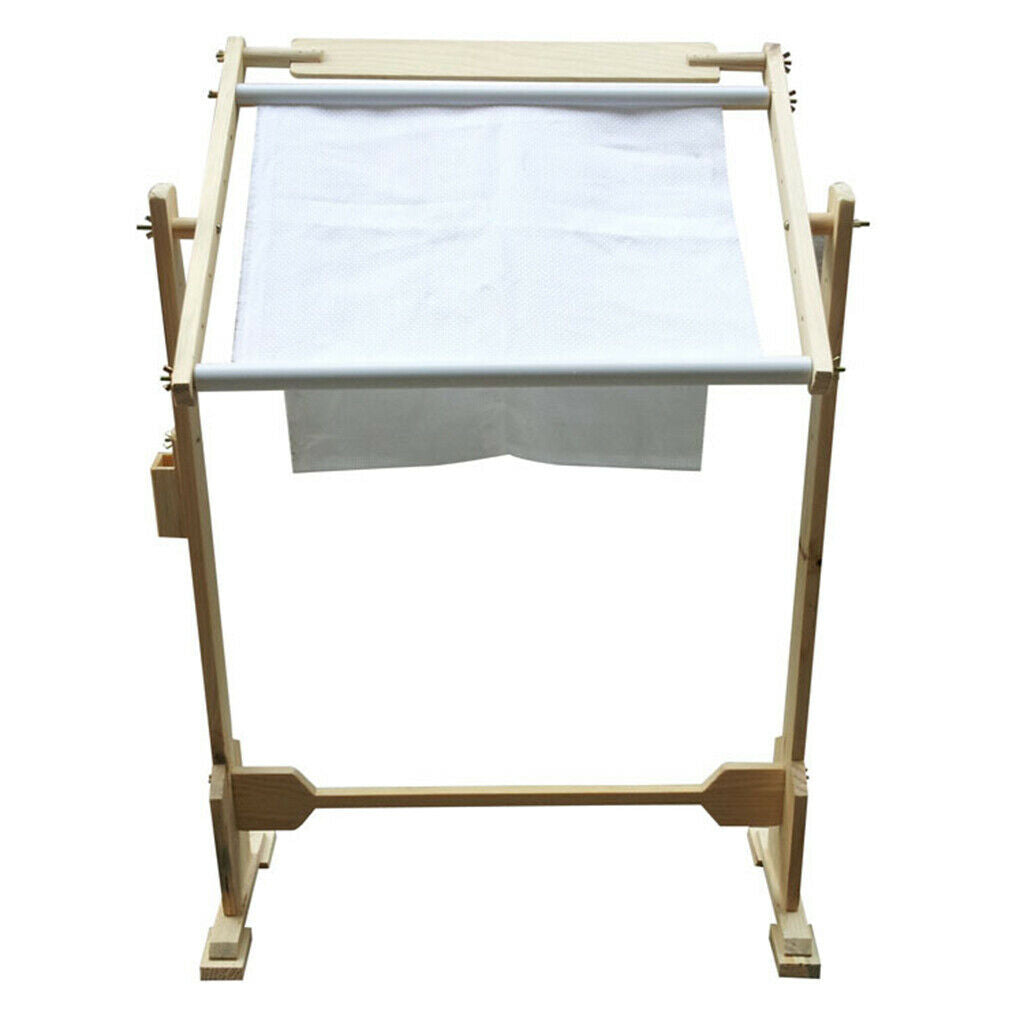 Tabletop Embroidery Hoop Lap Stand Frame Adjustable Solid Wood Cross Stitch Rack