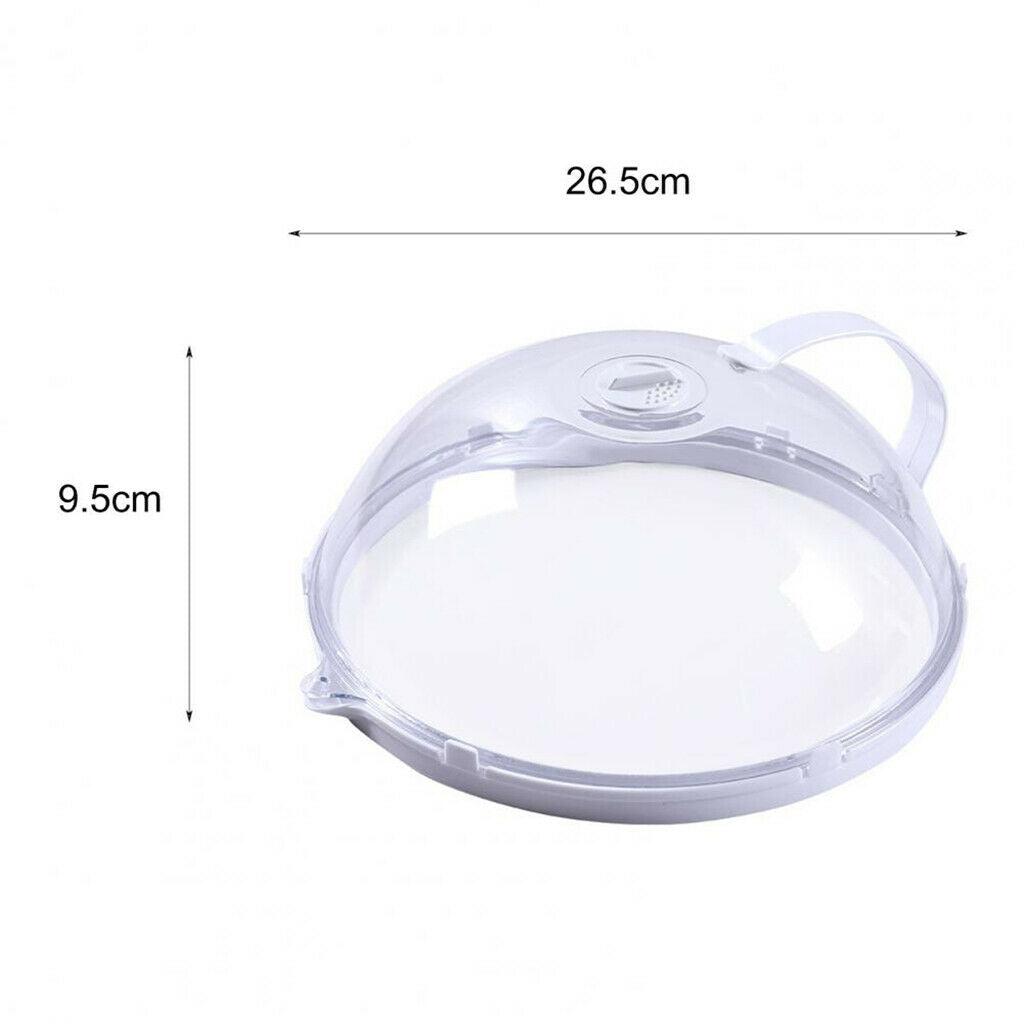 2 Pieces Transparent Microwave Splatter Cover with Handle Anti Splattering