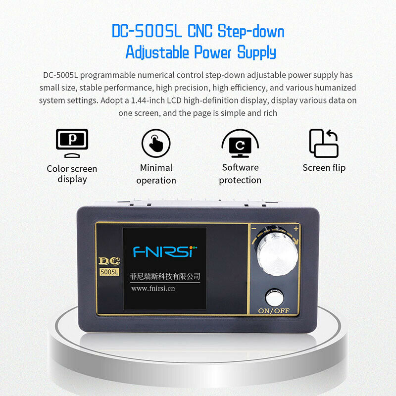 Digital Voltmeter Ammeter Programmable DP Power Supply module 50V 5ABDAU