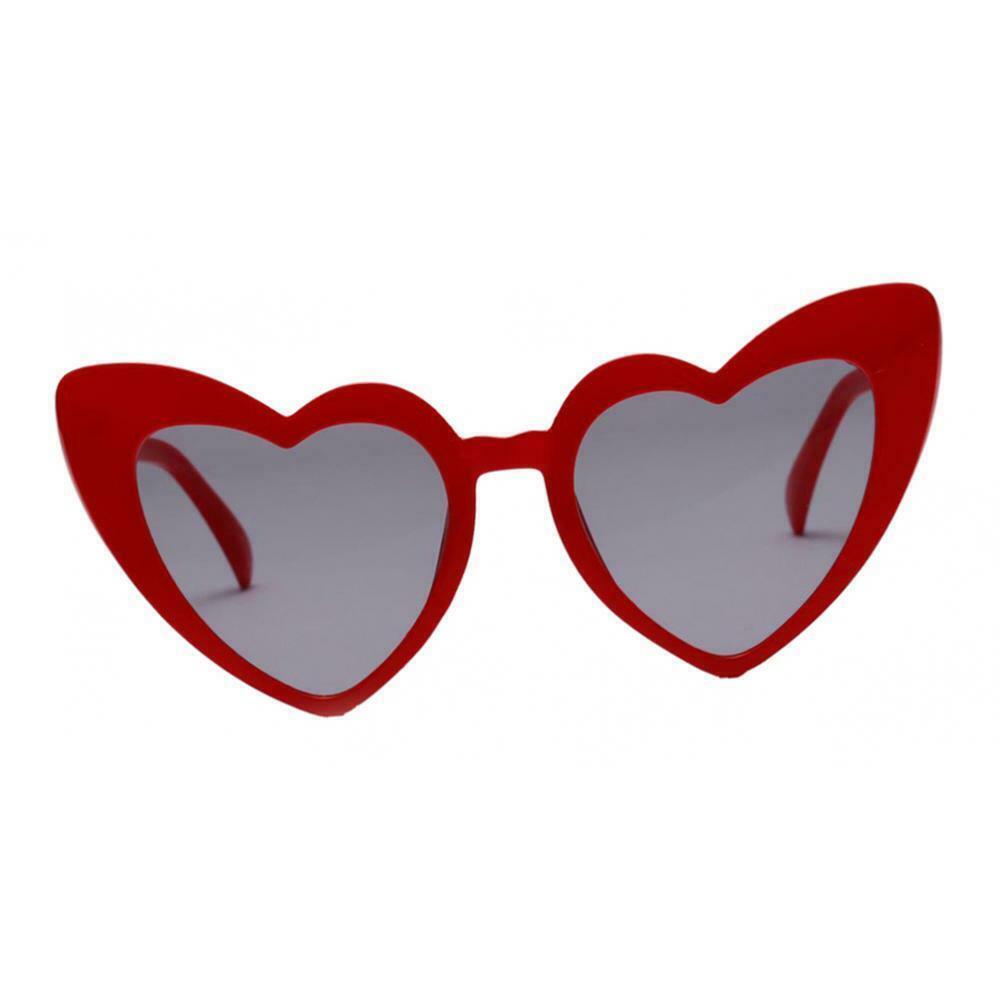 2pcs Women's Heart Shaped Sunglasses Summer Sun Glasses Rave Party Eyewear