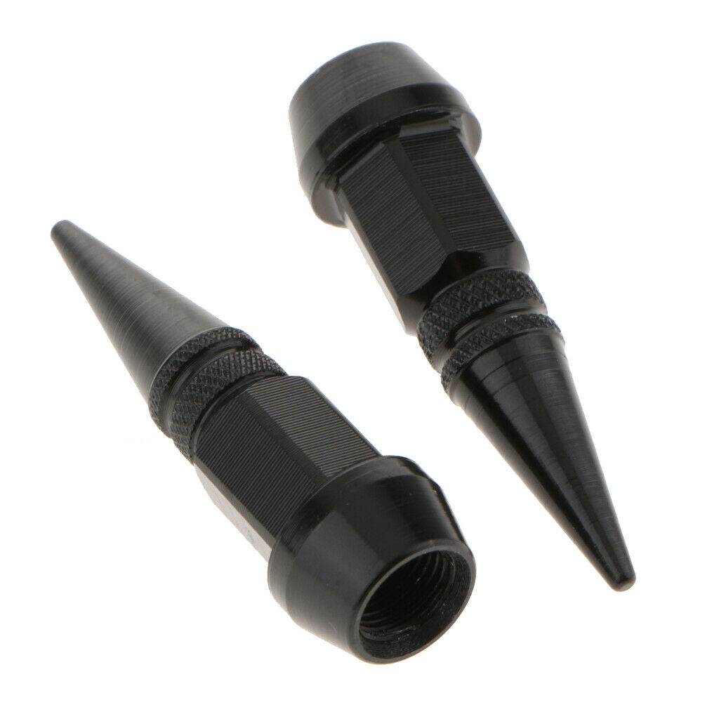 8 Pieces Spike Wheel Tire Valve Stem Car Truck Air Caps Covers 45mm Black
