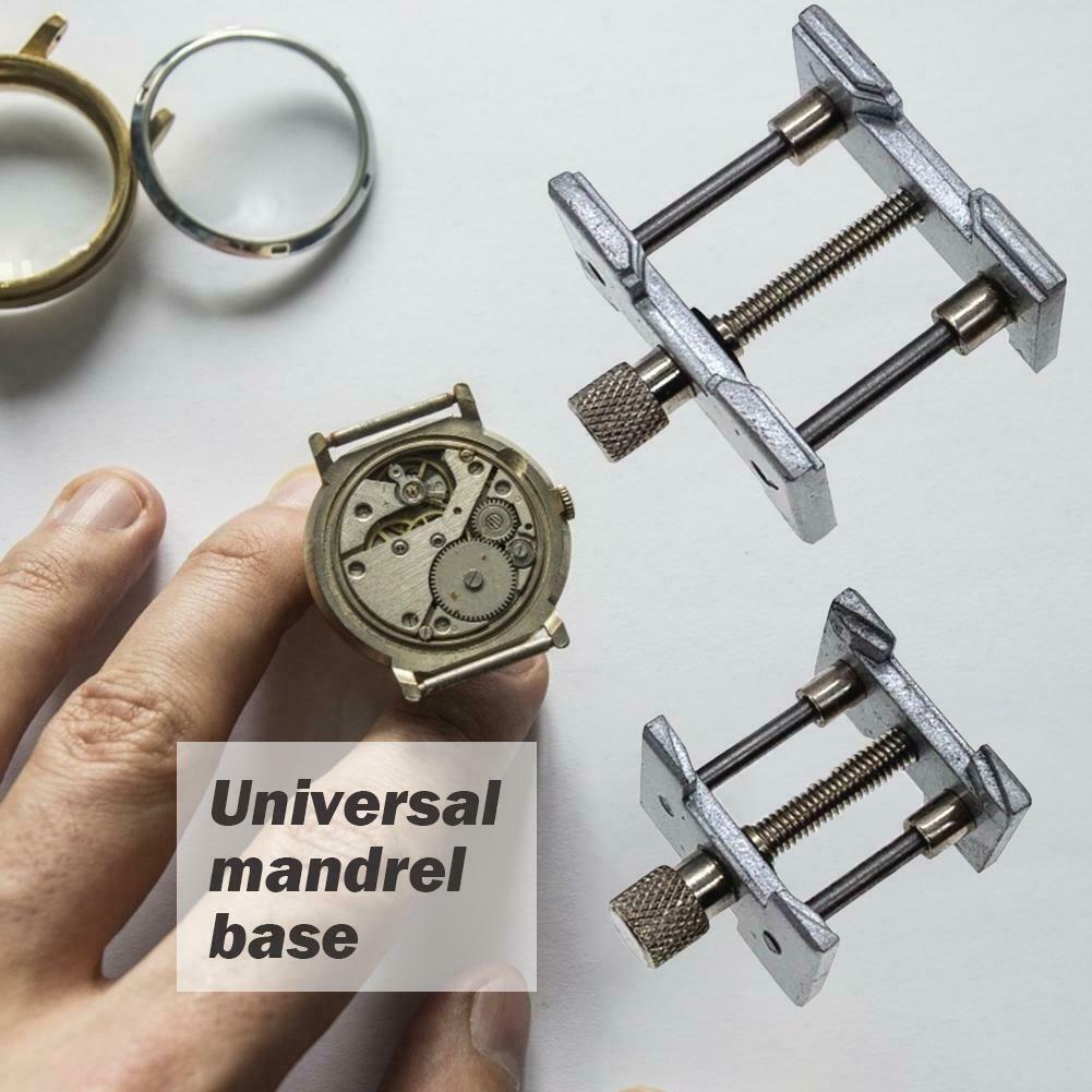 2 in 1 Watchmaker Universal Fixed Watch Mandrel Holder Watch Repair Base @
