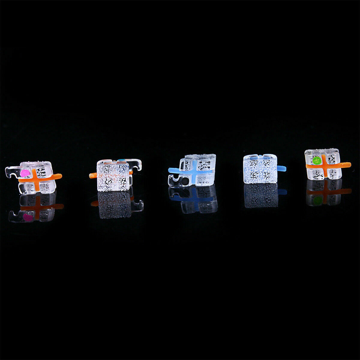 10 Packs Orthodontic Sapphire Brackets Dental Mini Roth 0.022" 3.4.5 Hooks AZ