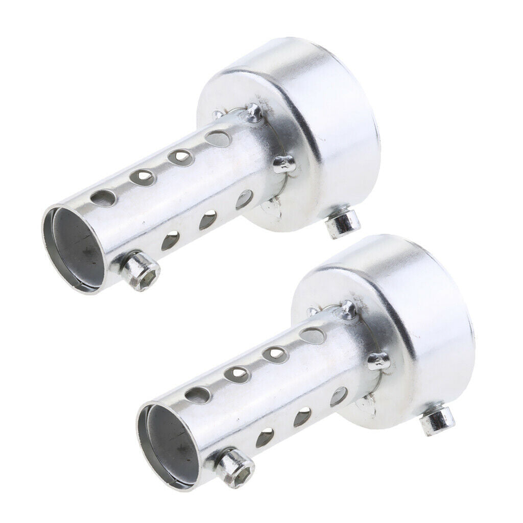 2pcs Adjustable Exhaust Silencer Exhaust Muffler Noise Reducer Exhaust Pipe