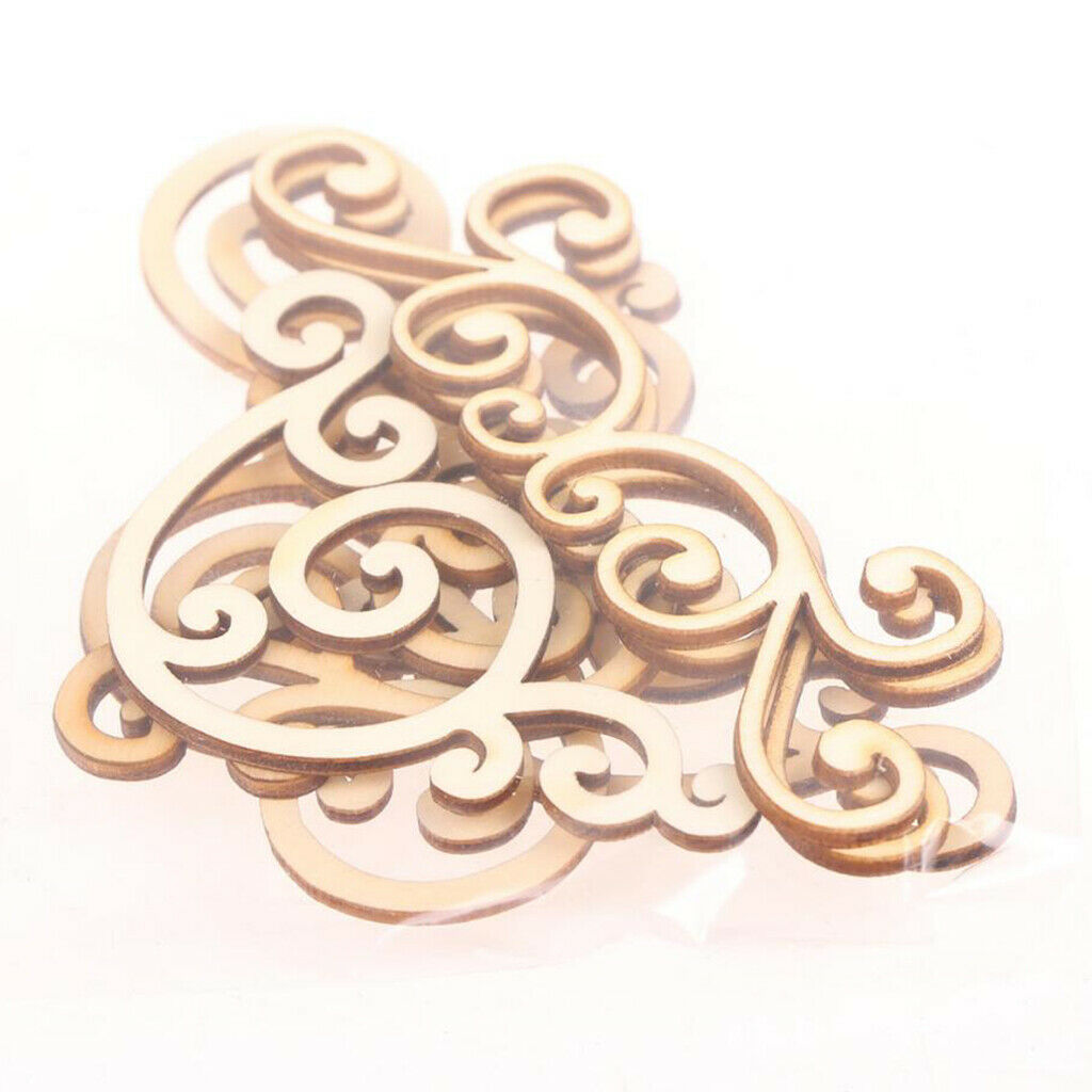 8Pcs Wooden Shape Scrapbooking Gift Embellishments DIY Ornaments 9-12cm