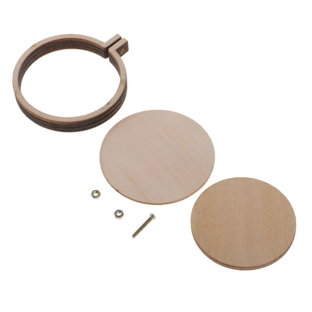 10pcs Mini Wooden Embroidery Hoop Round Shape Inner Diameter 44mm for Cross