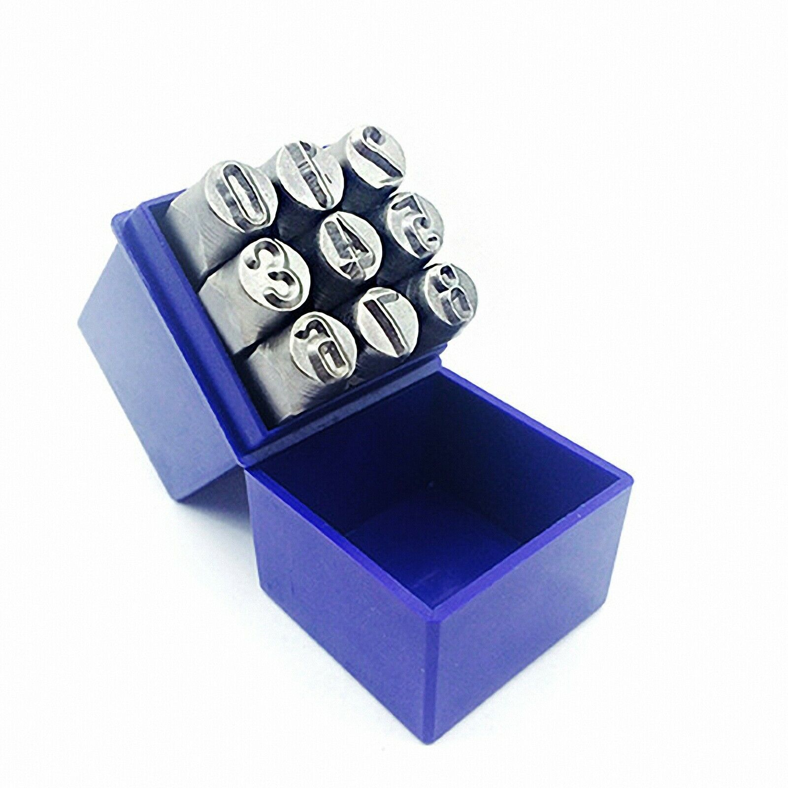 9Pcs 3/32” / 2.5mm Steel Number Stamp Dies Set Punch Set (0 - 8) [Die/1]