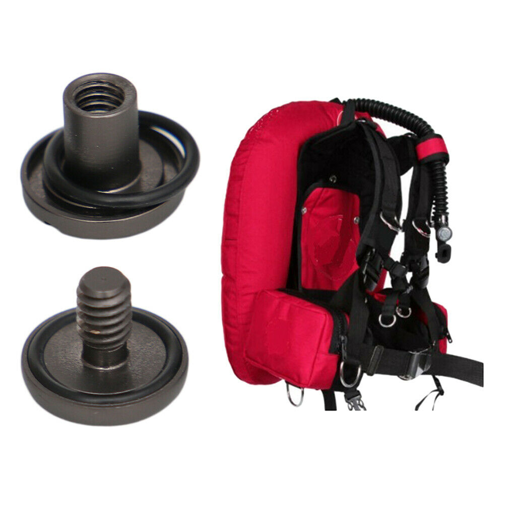 M8x10 Scuba Diving Back Plate Book Screw Assembly Bolts Hardware BCD Harness