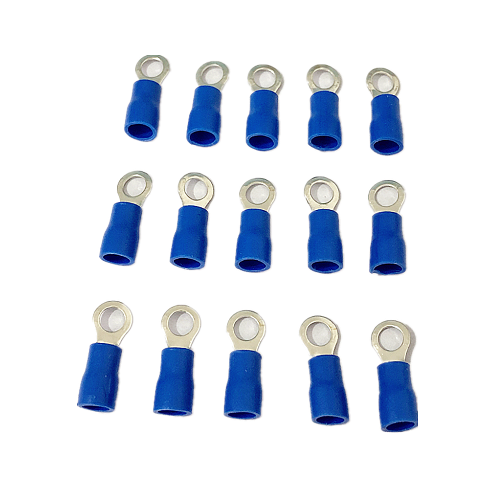 50PCS Blue RV2-4 Ring Cable Wire crimp Connector terminal block 16-14AWG