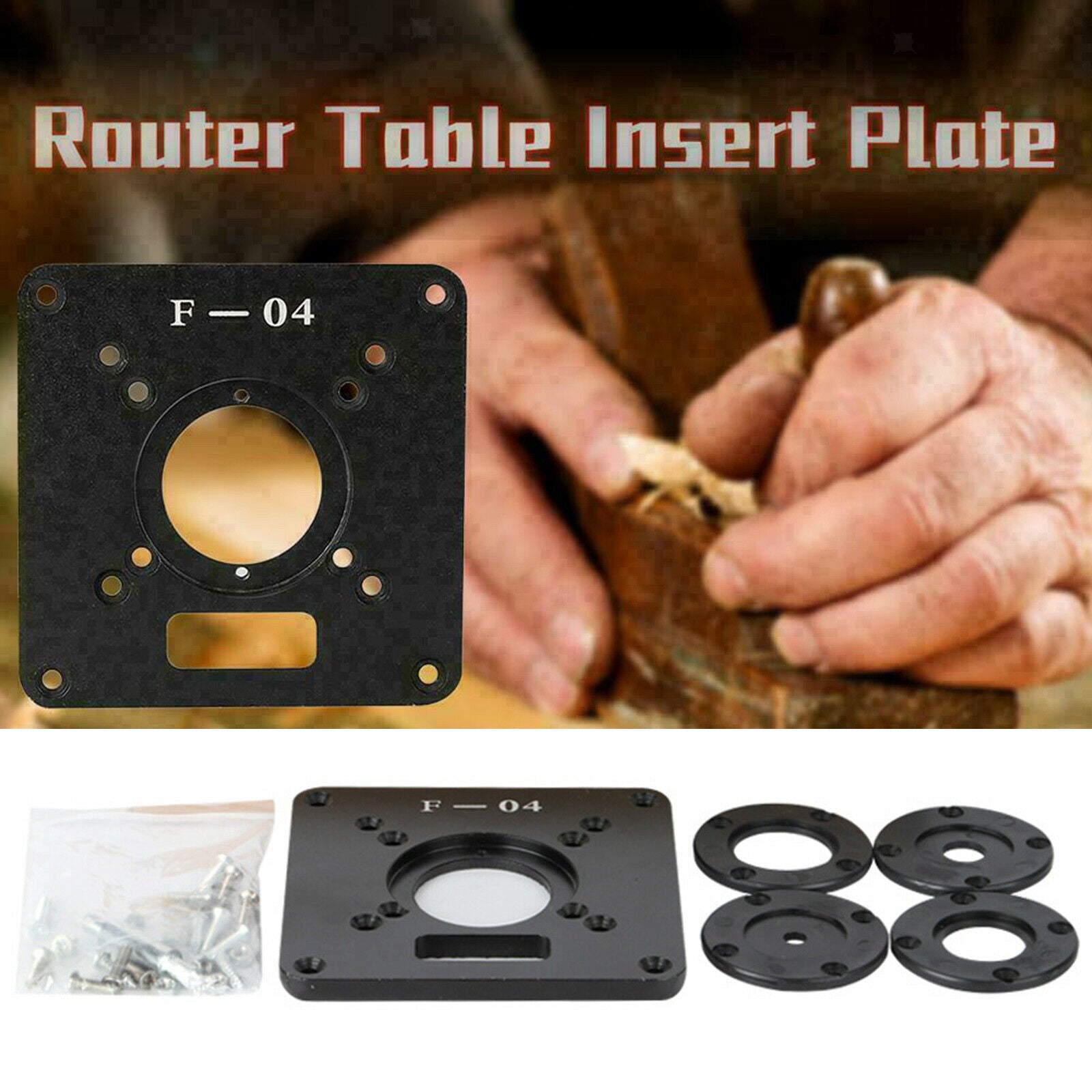 Router Table Insert with Install Screws and Plastic Router Insertion