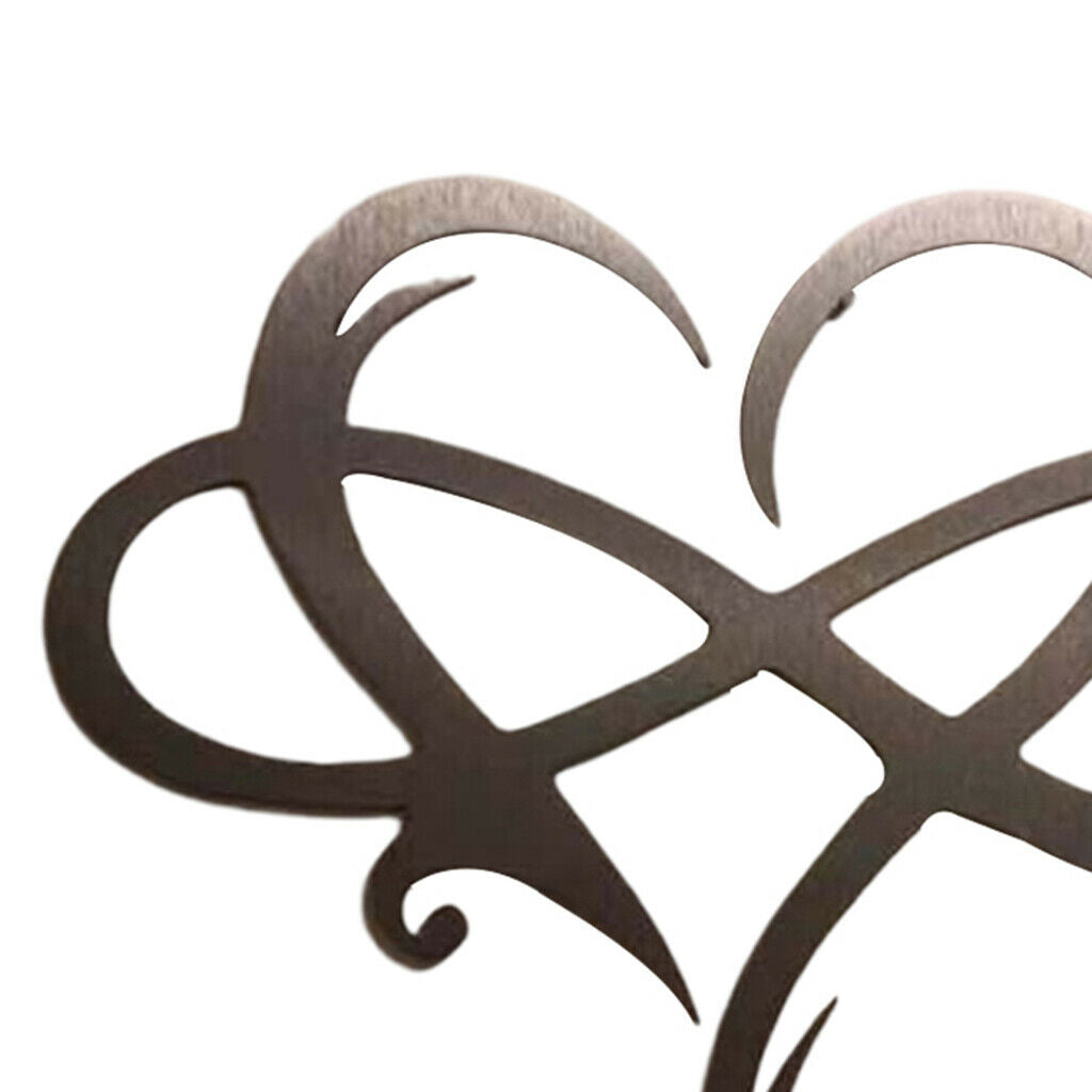 Infinity Love Wall Hanging Sign Livingroom  Heart Decor Patio Ornament