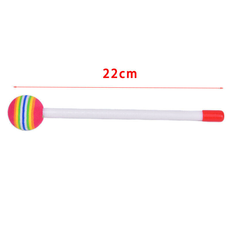 1pair Hand Percussion Hand Drum Mallets Lollipop Head Drum Knock Hammers Sti Lt